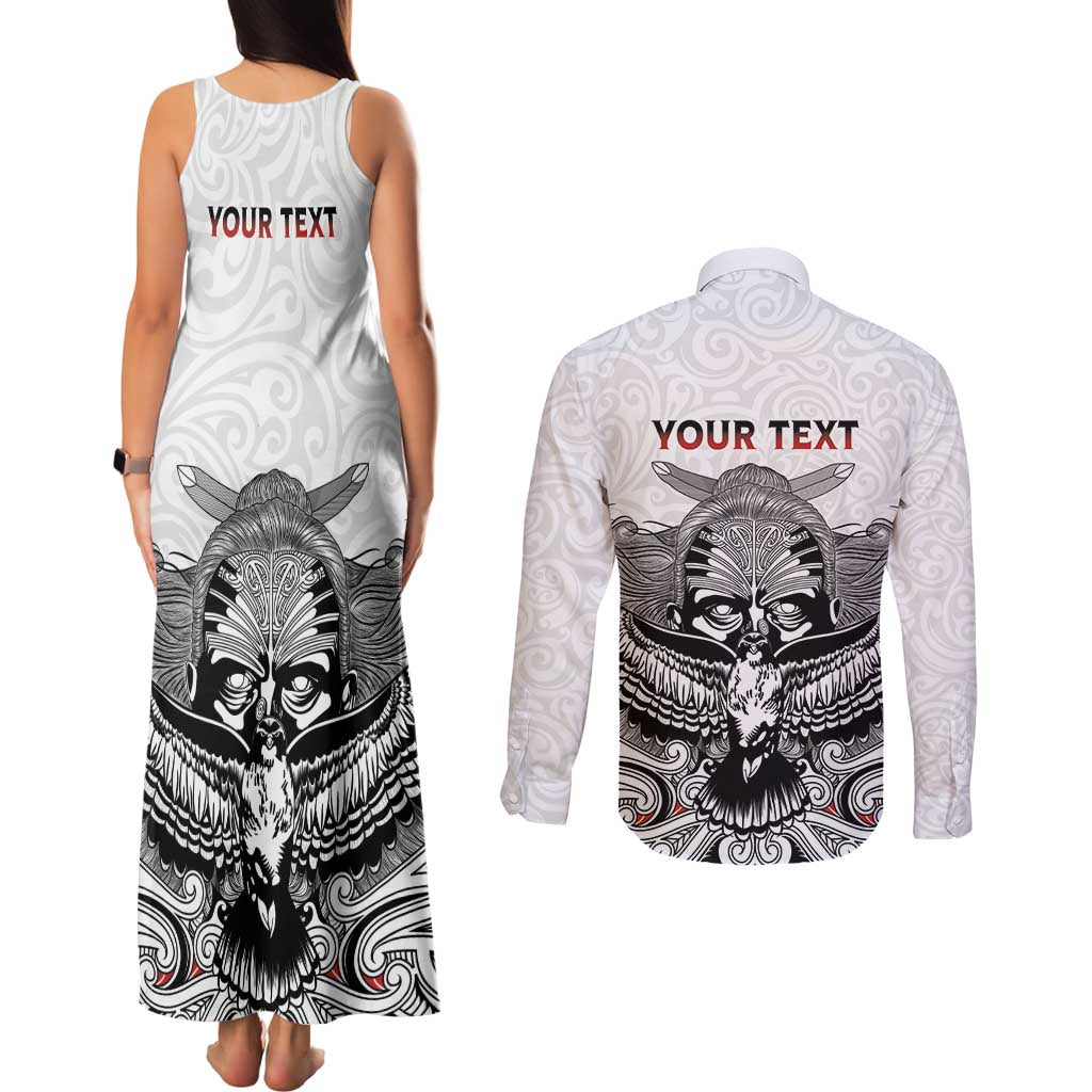 Aotearoa Personalized Couples Matching Tank Maxi Dress and Long Sleeve Button Shirt Proud To Be Maori LT7 - Polynesian Pride