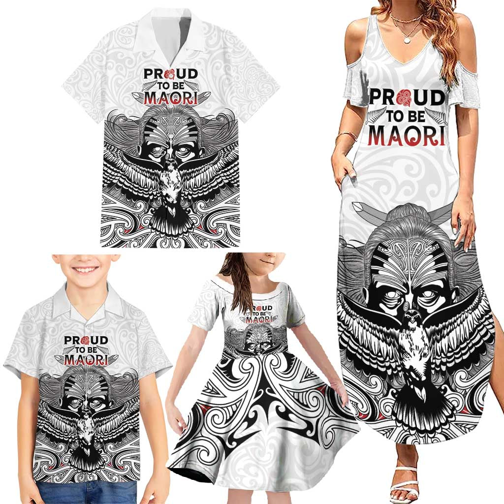 Aotearoa Personalized Family Matching Summer Maxi Dress and Hawaiian Shirt Proud To Be Maori