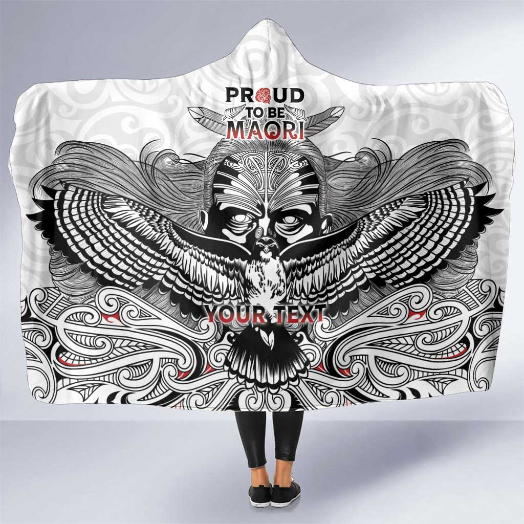 Aotearoa Personalized Hooded Blanket Proud To Be Maori LT7 One Size White - Polynesian Pride