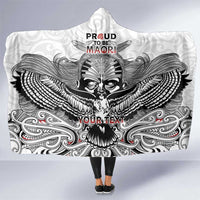 Aotearoa Personalized Hooded Blanket Proud To Be Maori LT7 One Size White - Polynesian Pride