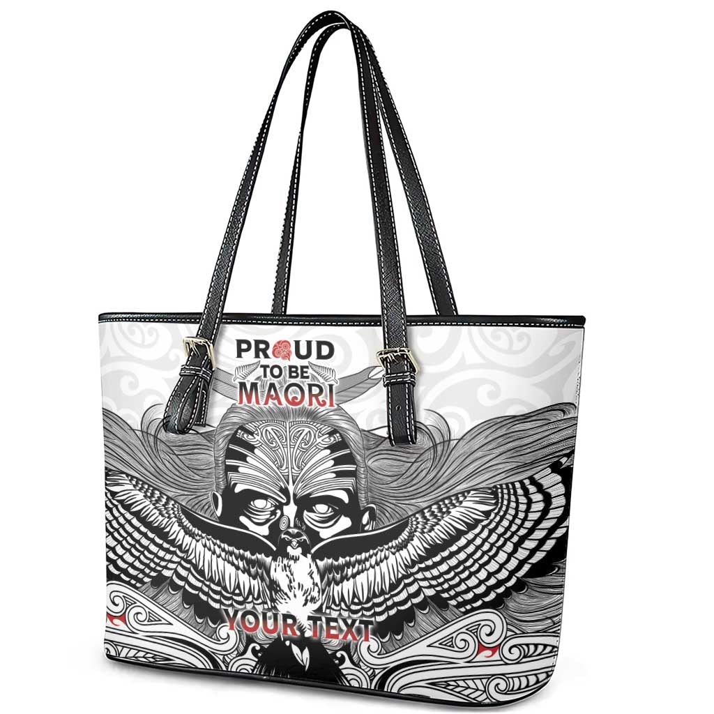 Aotearoa Personalized Leather Tote Bag Proud To Be Maori LT7 - Polynesian Pride