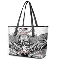 Aotearoa Personalized Leather Tote Bag Proud To Be Maori LT7 - Polynesian Pride