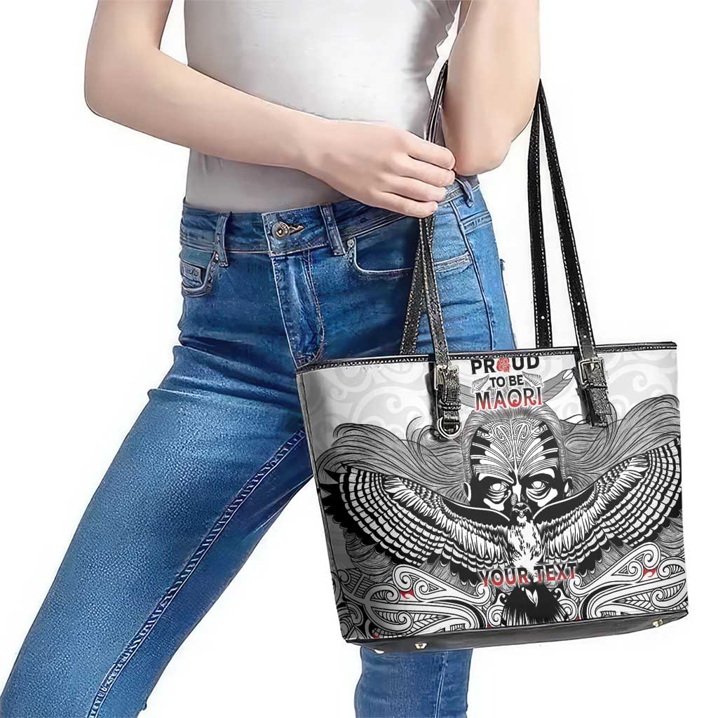 Aotearoa Personalized Leather Tote Bag Proud To Be Maori LT7 - Polynesian Pride