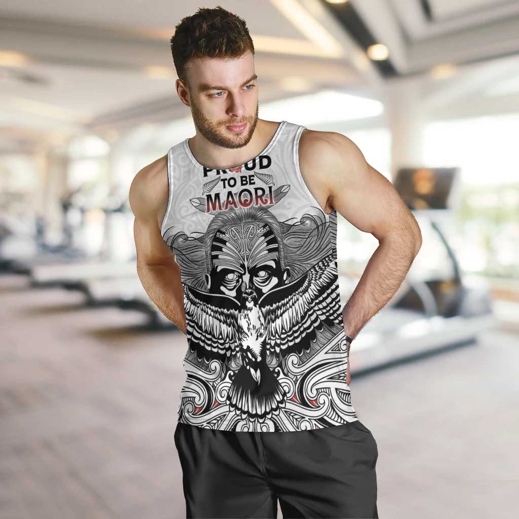 Aotearoa Personalized Men Tank Top Proud To Be Maori LT7 White - Polynesian Pride