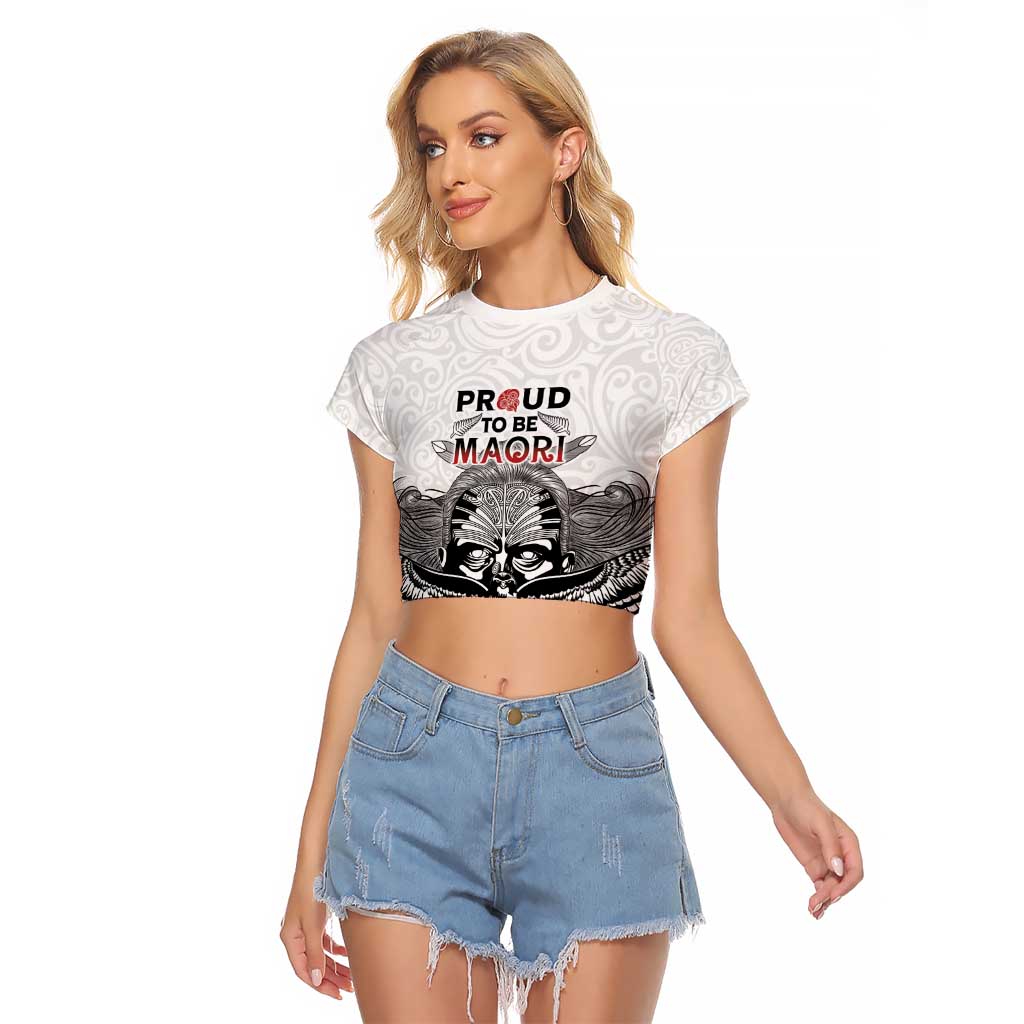 Aotearoa Personalized Raglan Cropped T Shirt Proud To Be Maori LT7 Female White - Polynesian Pride
