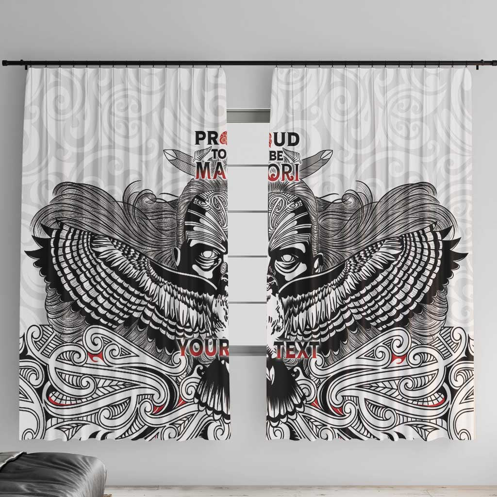 Aotearoa Personalized Window Curtain Proud To Be Maori LT7 With Hooks White - Polynesian Pride