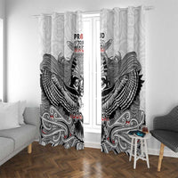 Aotearoa Personalized Window Curtain Proud To Be Maori LT7 With Grommets White - Polynesian Pride