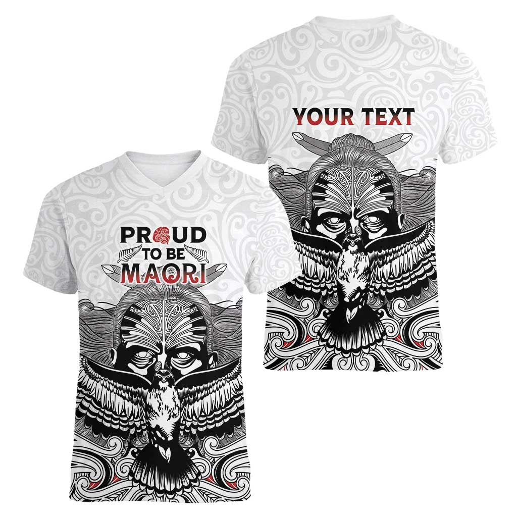 Aotearoa Personalized Women V-Neck T-Shirt Proud To Be Maori LT7 - Polynesian Pride