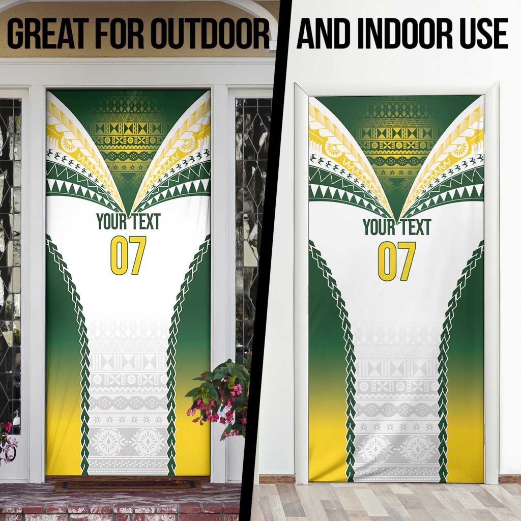 Cook Islands Rugby Custom Door Cover Kuki's Aitu Champions - Polynesian Pride