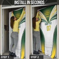 Cook Islands Rugby Custom Door Cover Kuki's Aitu Champions - Polynesian Pride