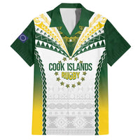 Cook Islands Rugby Custom Family Matching Off Shoulder Short Dress and Hawaiian Shirt Kuki's Aitu Champions - Polynesian Pride