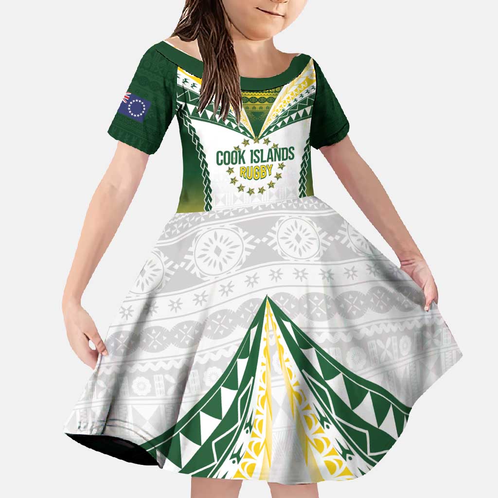Cook Islands Rugby Custom Family Matching Tank Maxi Dress and Hawaiian Shirt Kuki's Aitu Champions - Polynesian Pride