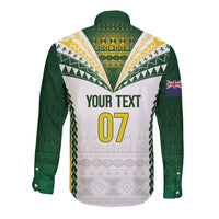 Cook Islands Rugby Custom Long Sleeve Button Shirt Kuki's Aitu Champions - Polynesian Pride
