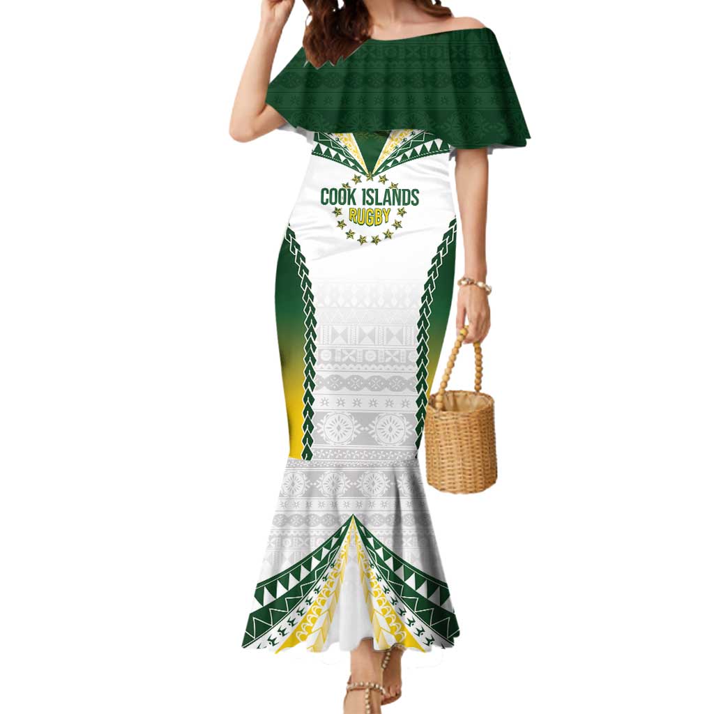 Cook Islands Rugby Custom Mermaid Dress Kuki's Aitu Champions - Polynesian Pride