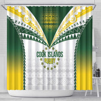 Cook Islands Rugby Shower Curtain Kuki's Aitu Champions - Polynesian Pride