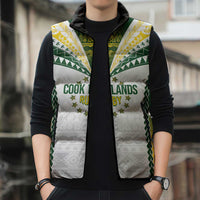 Cook Islands Rugby Custom Sleeveless Puffer Jacket Kuki's Aitu Champions - Polynesian Pride