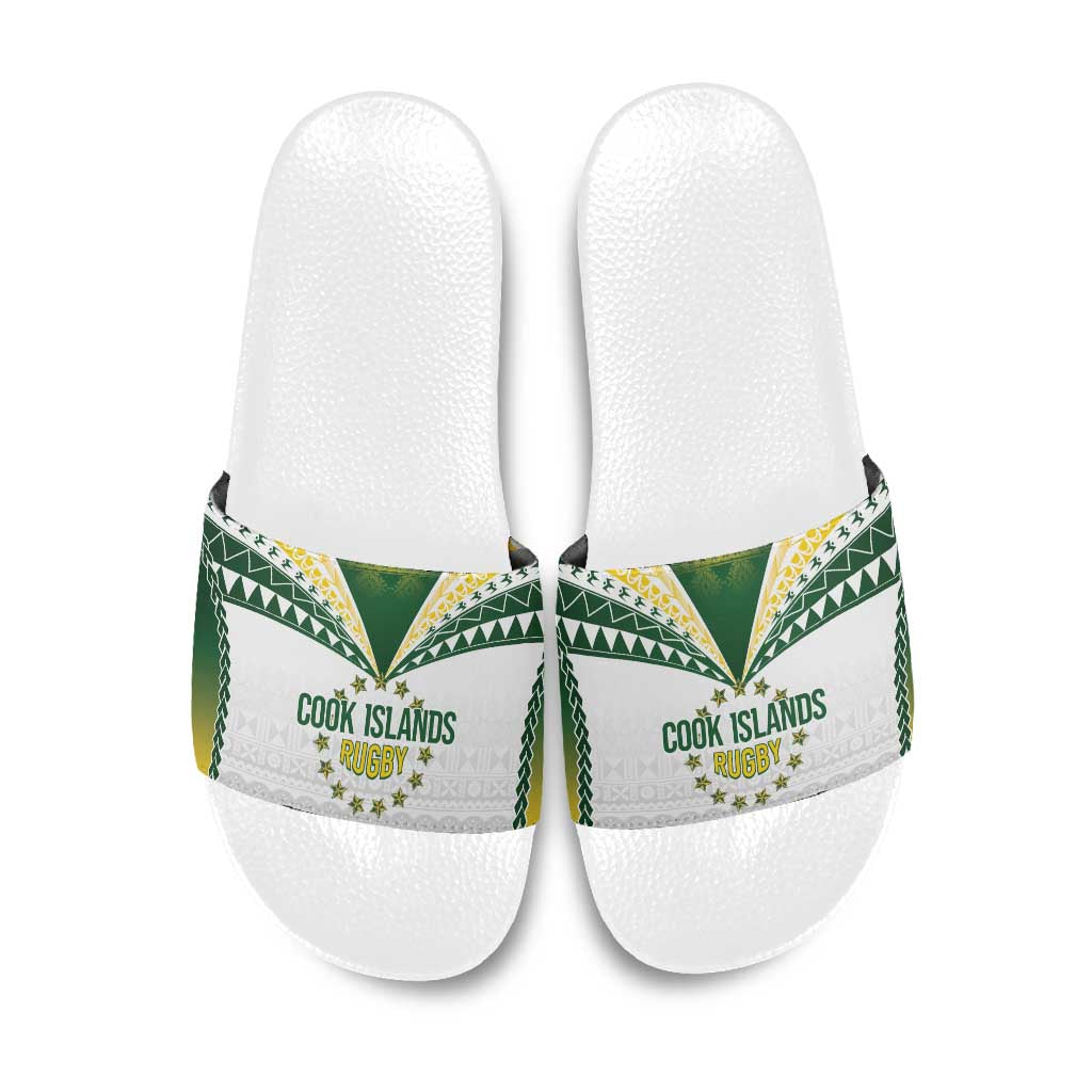 Cook Islands Rugby Slide Sandals Kuki's Aitu Champions LT7 Colorful - Polynesian Pride