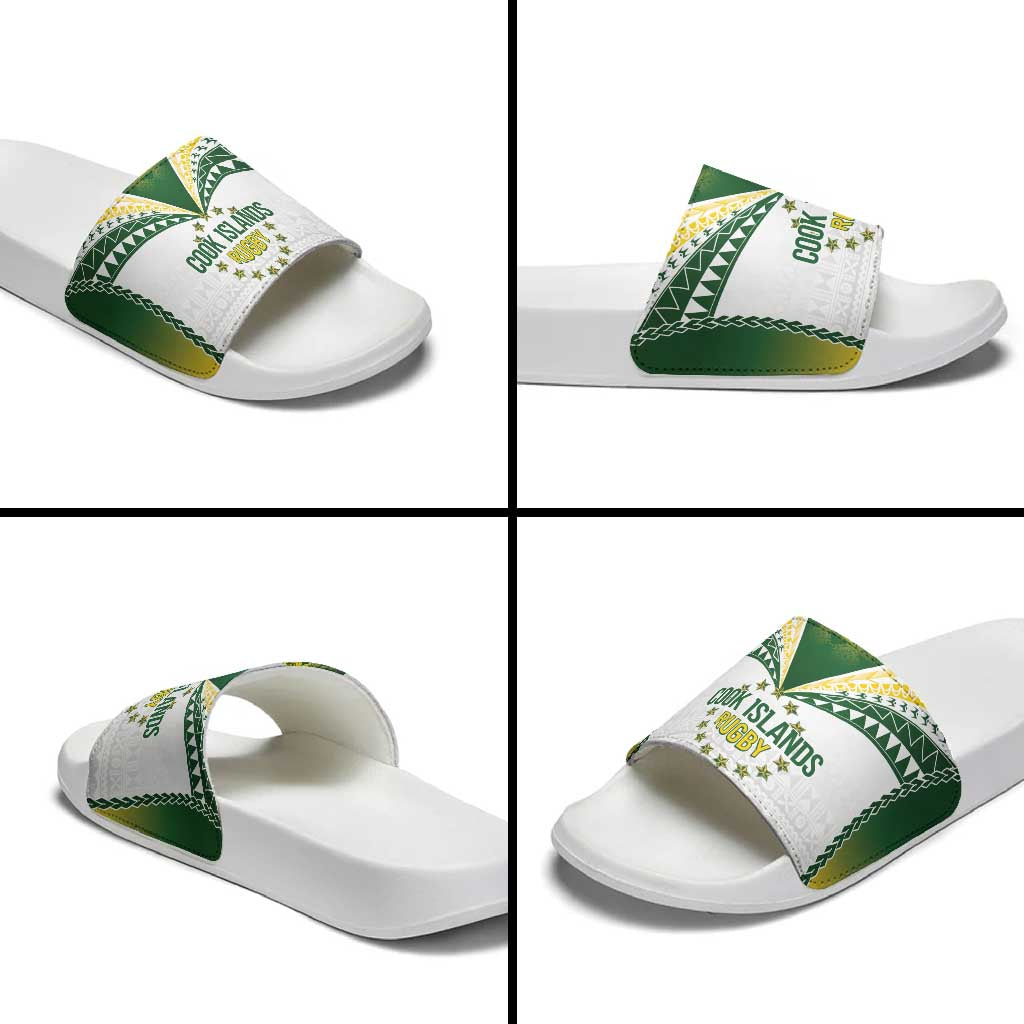 Cook Islands Rugby Slide Sandals Kuki's Aitu Champions LT7 - Polynesian Pride
