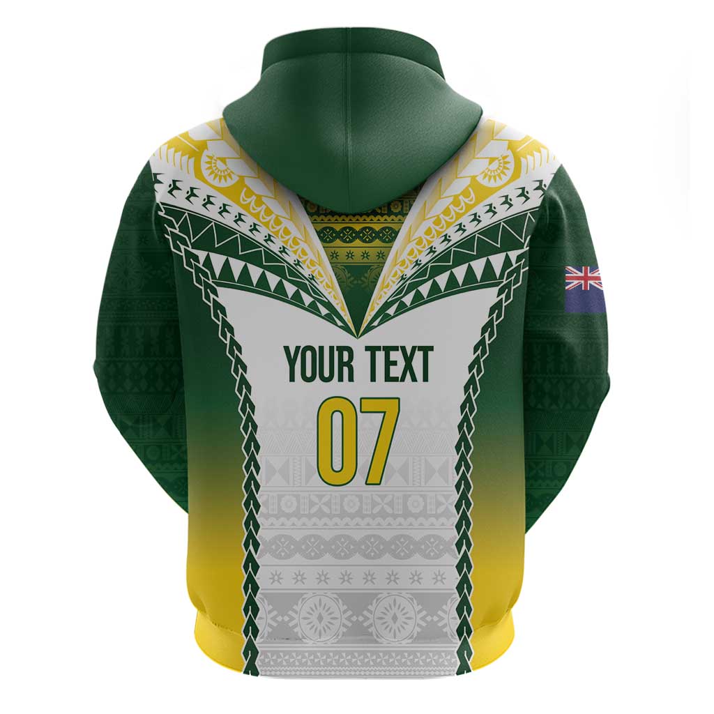 Cook Islands Rugby Custom Zip Hoodie Kuki's Aitu Champions - Polynesian Pride