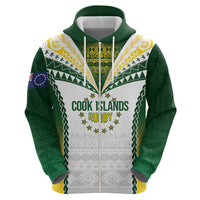 Cook Islands Rugby Custom Zip Hoodie Kuki's Aitu Champions - Polynesian Pride