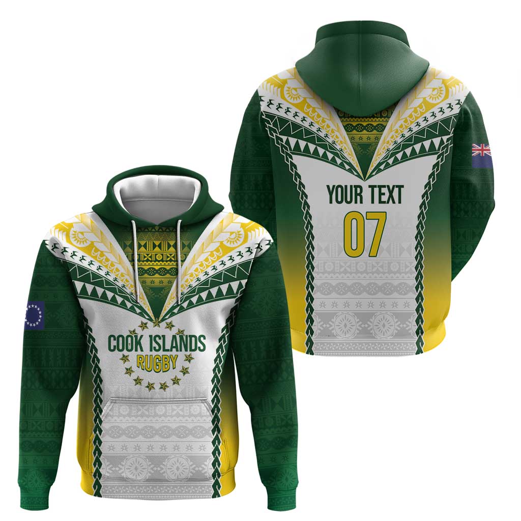 Cook Islands Rugby Custom Zip Hoodie Kuki's Aitu Champions - Polynesian Pride