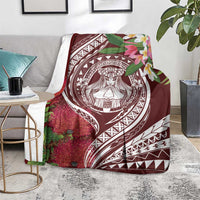 Aloha Hawaii Big Island Blanket Ohia Lehua Wahine
