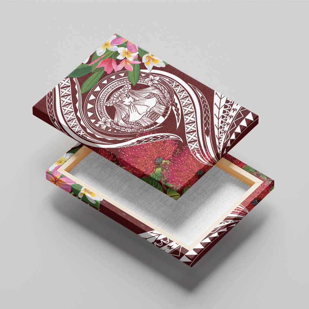 Aloha Hawaii Big Island Canvas Wall Art Ohia Lehua Wahine