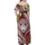 Aloha Hawaii Big Island Family Matching Off Shoulder Maxi Dress and Hawaiian Shirt Ohia Lehua Wahine