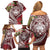 Aloha Hawaii Big Island Family Matching Off Shoulder Short Dress and Hawaiian Shirt Ohia Lehua Wahine