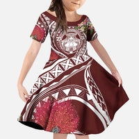 Aloha Hawaii Big Island Family Matching Summer Maxi Dress and Hawaiian Shirt Ohia Lehua Wahine