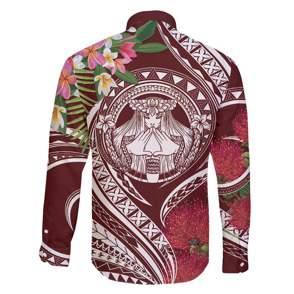 Aloha Hawaii Big Island Family Matching Tank Maxi Dress and Hawaiian Shirt Ohia Lehua Wahine