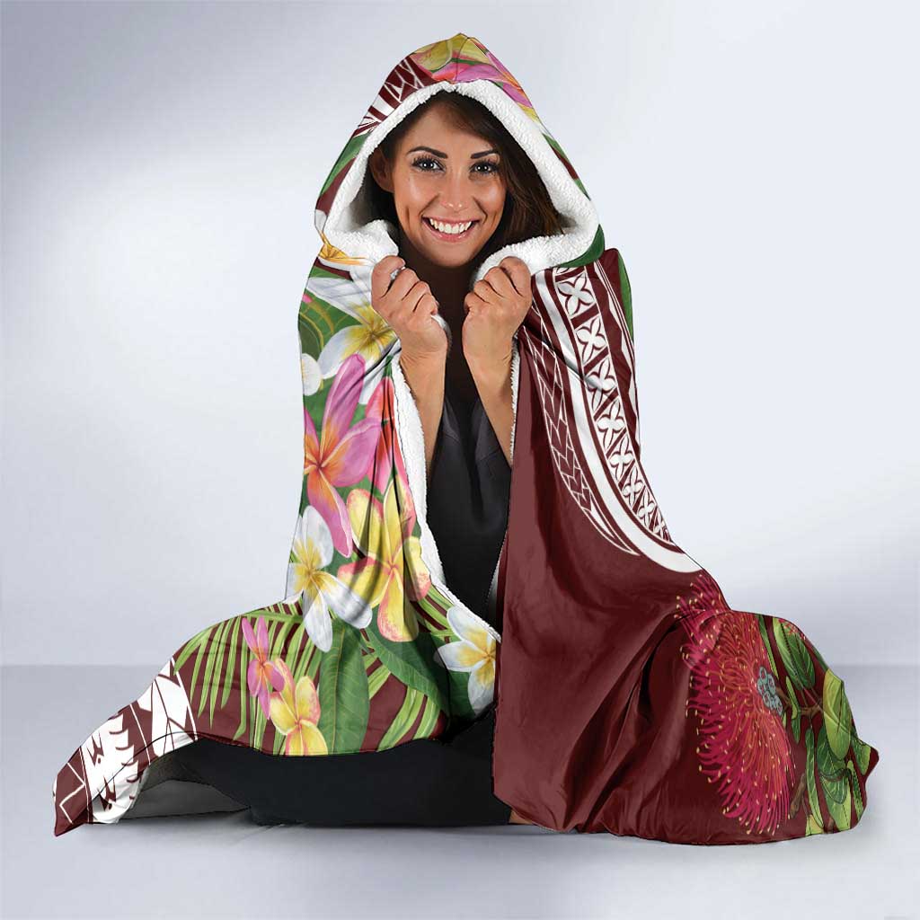Aloha Hawaii Big Island Hooded Blanket Ohia Lehua Wahine