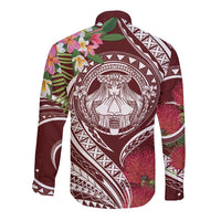 Aloha Hawaii Big Island Long Sleeve Button Shirt Ohia Lehua Wahine LT7 - Polynesian Pride