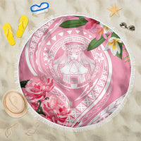 Aloha Hawaii Maui Beach Blanket Goddess Lokelani Rose LT7 One Size 150cm Pink - Polynesian Pride