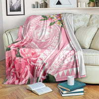 Aloha Hawaii Maui Blanket Goddess Lokelani Rose LT7 Pink - Polynesian Pride
