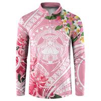 Aloha Hawaii Maui Button Sweatshirt Goddess Lokelani Rose LT7 Pink - Polynesian Pride
