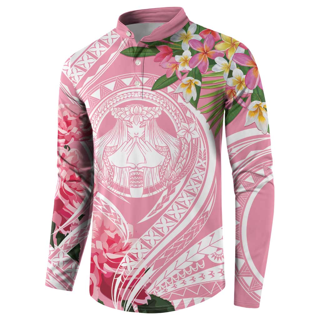 Aloha Hawaii Maui Button Sweatshirt Goddess Lokelani Rose LT7 - Polynesian Pride