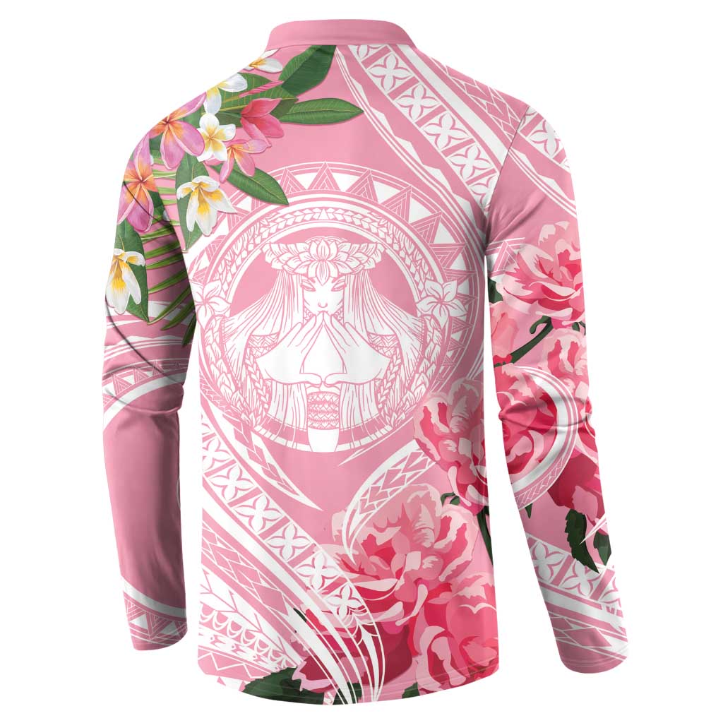 Aloha Hawaii Maui Button Sweatshirt Goddess Lokelani Rose LT7 - Polynesian Pride