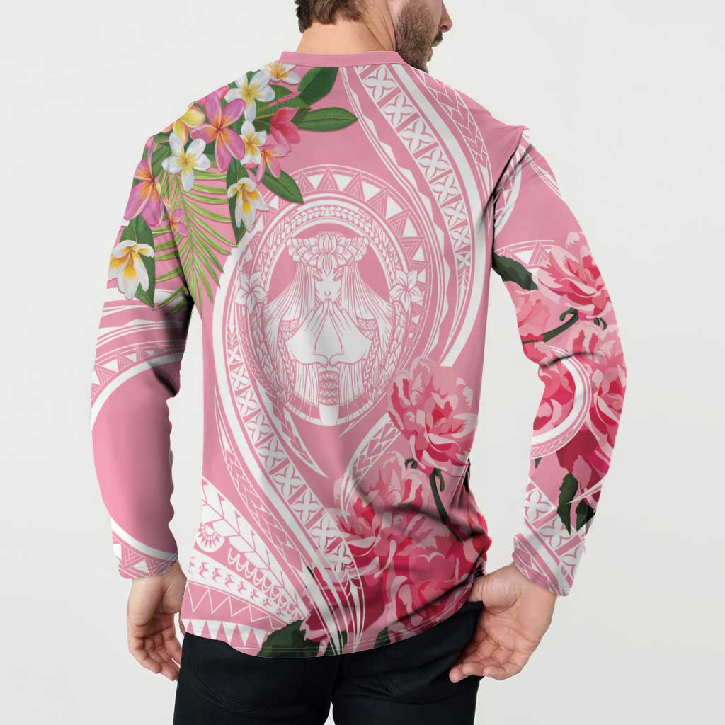 Aloha Hawaii Maui Button Sweatshirt Goddess Lokelani Rose LT7 - Polynesian Pride