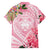 Aloha Hawaii Maui Family Matching Off Shoulder Short Dress and Hawaiian Shirt Goddess Lokelani Rose