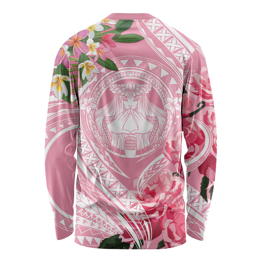 Aloha Hawaii Maui Long Sleeve Shirt Goddess Lokelani Rose LT7 - Polynesian Pride