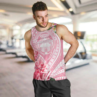 Aloha Hawaii Maui Men Tank Top Goddess Lokelani Rose LT7 Pink - Polynesian Pride