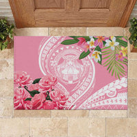 Aloha Hawaii Maui Rubber Doormat Goddess Lokelani Rose LT7 Pink - Polynesian Pride