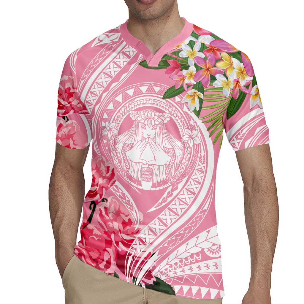 Aloha Hawaii Maui Rugby Jersey Goddess Lokelani Rose LT7 - Polynesian Pride
