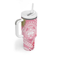 Aloha Hawaii Maui Tumbler With Handle Goddess Lokelani Rose