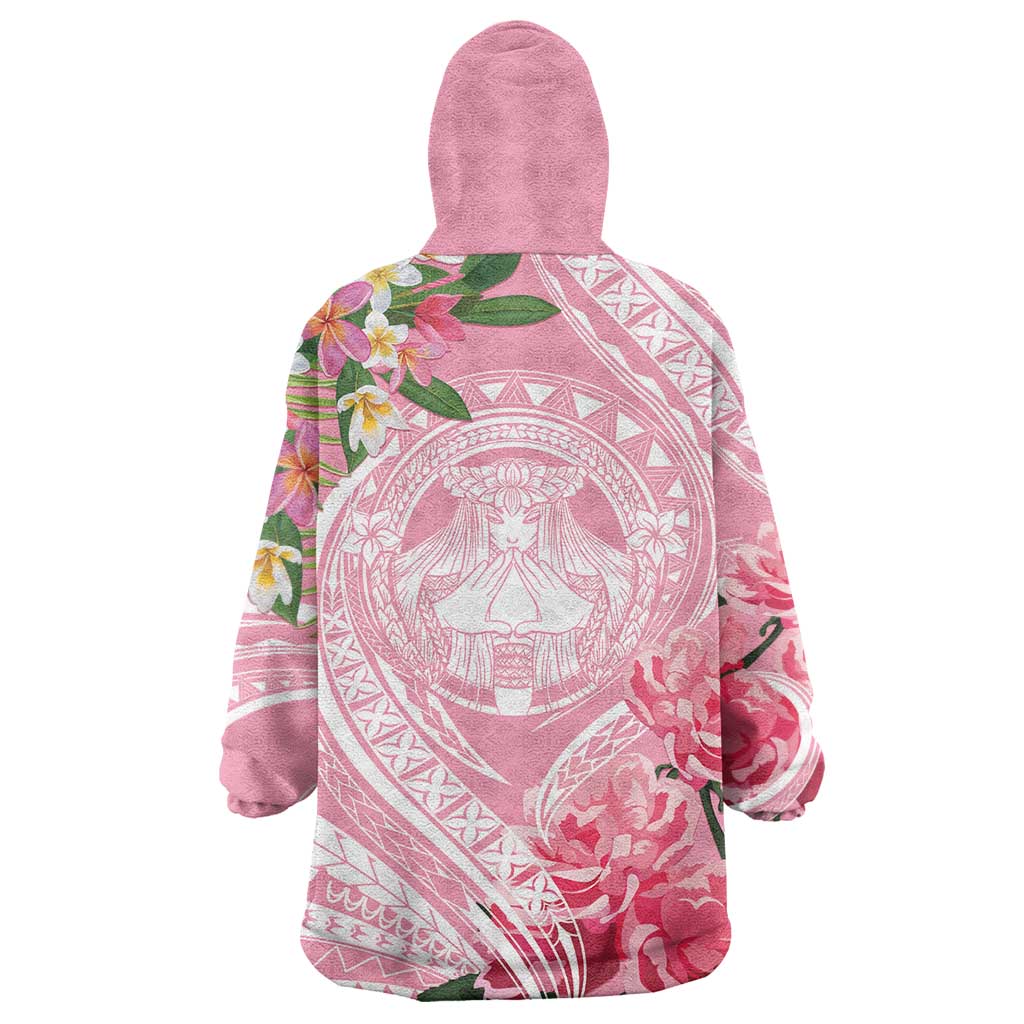 Aloha Hawaii Maui Wearable Blanket Hoodie Goddess Lokelani Rose LT7 - Polynesian Pride