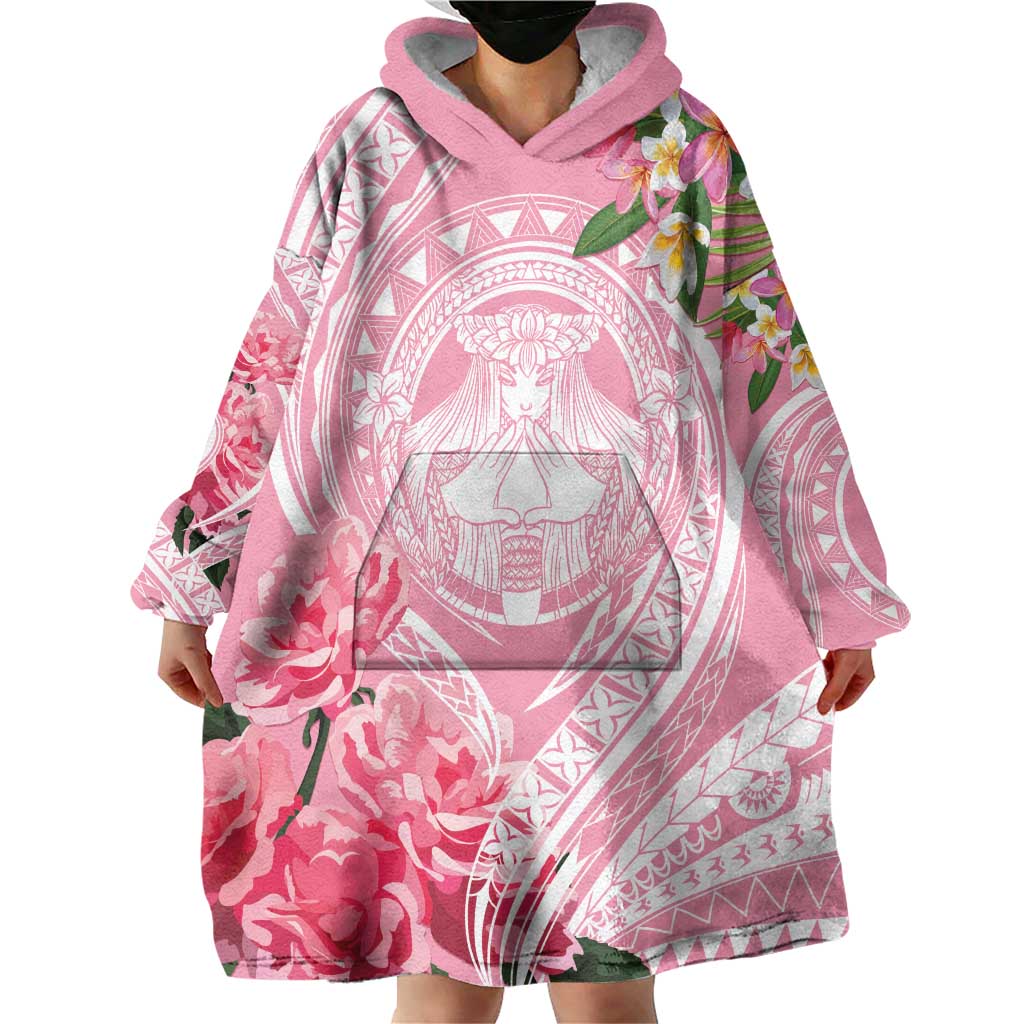 Aloha Hawaii Maui Wearable Blanket Hoodie Goddess Lokelani Rose LT7 - Polynesian Pride