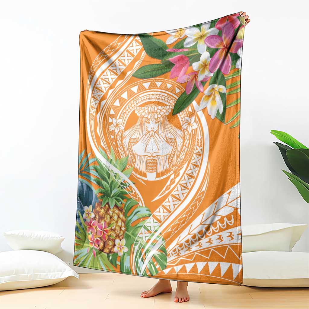 Aloha Hawaii Lanai Blanket Frangipani Mix Pineapple LT7 - Polynesian Pride
