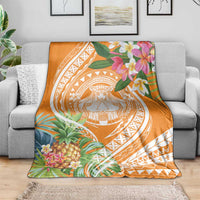 Aloha Hawaii Lanai Blanket Frangipani Mix Pineapple LT7 - Polynesian Pride