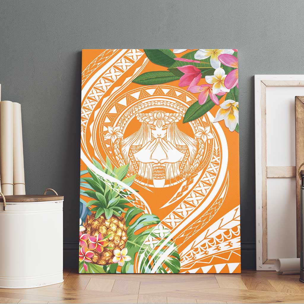 Aloha Hawaii Lanai Canvas Wall Art Frangipani Mix Pineapple LT7 - Polynesian Pride